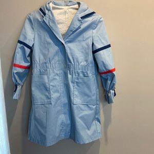 Vintage late 70’s early 80s girls light blue spring coat. Unknown size 8-10?